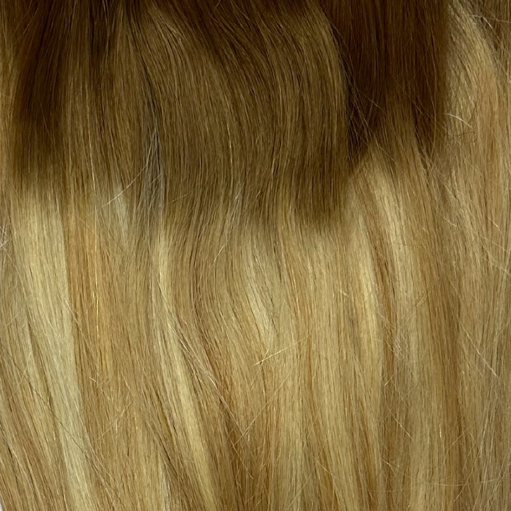 Seamless Clip In Extensions Rooted Blonde Ombre 55cm